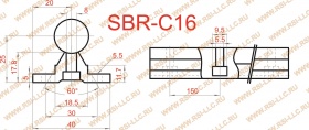 Чертеж цилиндрического рельса SBR-С16