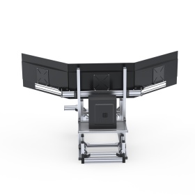 Трипл скрин с кокпитом в сборе для симрейсинга облегчённый (серия 40 паз 10 мм) Без покрытия