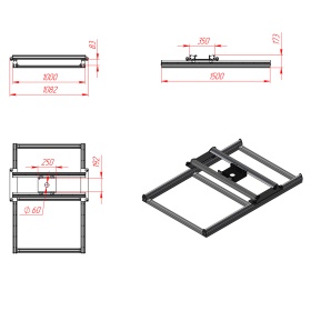 чертёж RSI-21001-3 — это профессиональный станок для выравнивания слэбов размером до 1000×1500