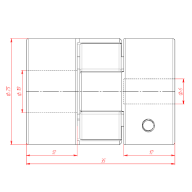 MH-D25L35-6x10 | Муфта соединительная, кулачковая изображение 3