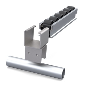 Кронштейн RSI-FH2045D для перпендикулярного соединения трубы и роликовой направляющей.