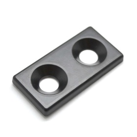 Алюминиевая заглушка черного цвета 20х40 мм