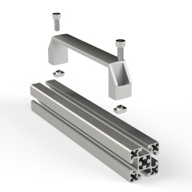 Крепление алюминиевой ручки к конструкционному профилю