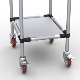 RSI-MST-500x400x1300-3 | Стойка подкатная 500х400х1300 3 полки изображение 5