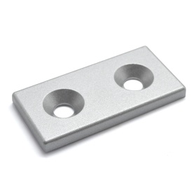 Торец заглушка серебряная  50х100 мм