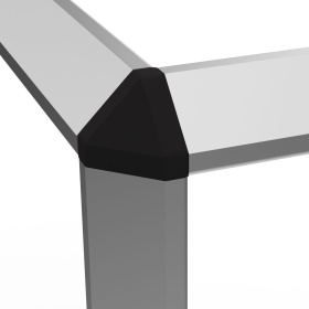 Пример использования трехстороннего соединителя треугольных алюминиевых профилей