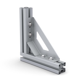 Пример использования уголга для соединения профилей 40х40 мм