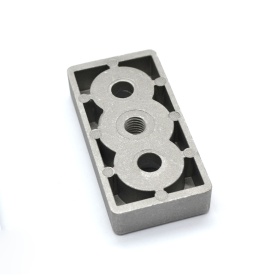 Вид сзади: Опорная плита алюминиевая M10-40х80 паз 8