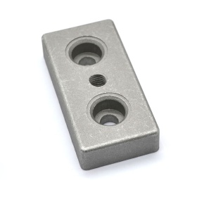 7002-AL-Slot8-M10 | Опорная плита алюминиевая M10-40х80 паз 8