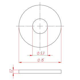 Чертеж шайбы увеличенной D5