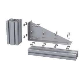 Уголок стальной длинный 150х350 мм с ребром для профиля серии 50