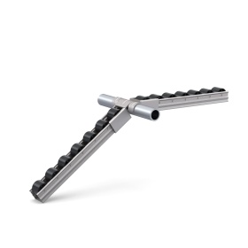 FH-2033G — кронштейн с роликовыми направляющими на трубе 28 мм