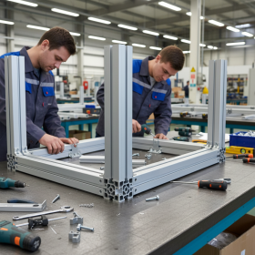 OB-6060S10-HEAVY | Профиль 60х60 мм. Паз 10 мм усиленный (Анодированный) изображение 7