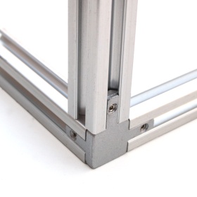 Соединитель на 3 стороны с алюминиевыми профилями 20х20