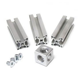 Соединитель типа куб, алюминий,3 стороны