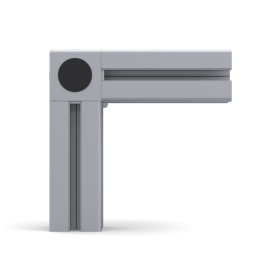 Прямоугольный трехсторонний соединитель для профиля серии 40 алюминий