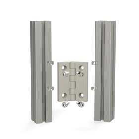 3017-GRAY | Петля дверная пластиковая, для профилей 50х50, серая изображение 6