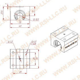 Чертёж каретки для SBR D12