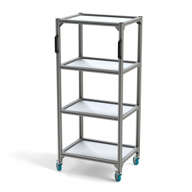 Подкатная стойка 600х800х1800 мм на колесных опорах с тормозом