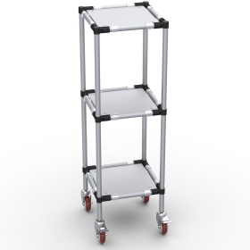 RSI-MST-400x400x1300-3 | Стойка подкатная 400х400х1300 3 полки изображение 2