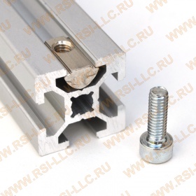 Сухарь с прижимным шариком М4-20 арт. 5046, профиль 20х20, винт М4х12 DIN912