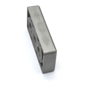 Вид сбоку Опорная плита алюминиевая M10-40х80 паз 10