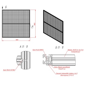 Чертёж: Секция 1800х1800 мм