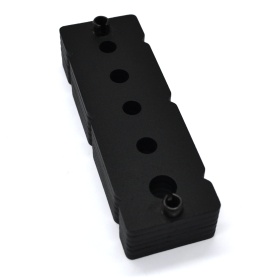 Стальной кондуктор для сверления отверстий в профилях 40х40 с пазом 8 мм