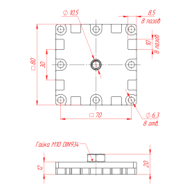 TS-8080-PLATE-M10 чертёж