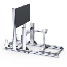 Сингл скрин для симрейсинга облегчённый (серия 40 паз 10 мм) Без покрытия. Установка с кокпитом и монитором.