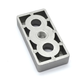 Вид сзади плита алюминиевая с резьбой M12, 40х80 паз 10