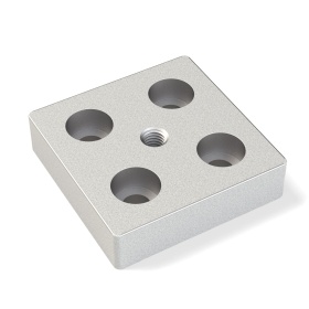 Опорная плита алюминиевая, резьба M8, размер 60х60 мм