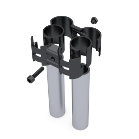 Схема крепления - Соединительный элемент для труб 28 мм DF8B, модульная система