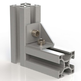 Профиль OB-3030L и стальной угловой соединитель 30х30 с ребром жесткости