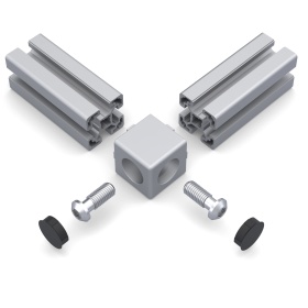 Кубик соединительный на угол профилей серии 40 паз 10