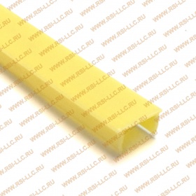 Пазовая желтая пластиковая заглушка, к станочным профилям с пазом 10 мм