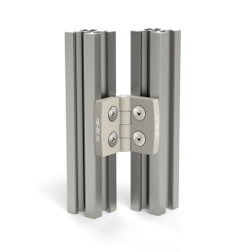 Вид установки петли пластиковой серой 3012 на профиль