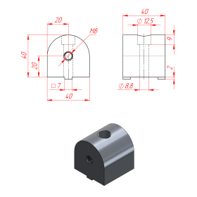 6108 | Поворотная опора 90 град. серия 40 изображение 6