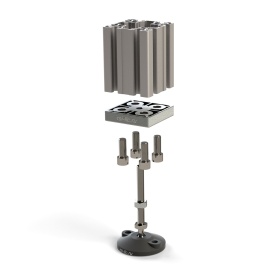 Изображение сборки опорной плиты 7005-AL-Slot10-M12