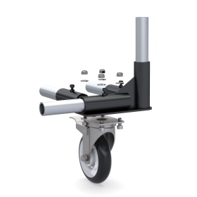 RSI-FHJ503 вид сбоку — боковой ракурс собранного поворотного ролика с трубами