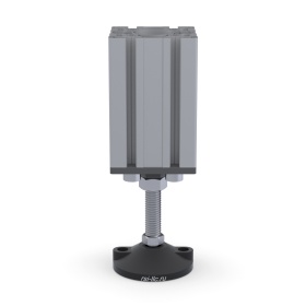 Нейлоновая опора и нержавеющая шпилька, с возможностью регулировки наклона, артикул 7082. Сборка с профилем.