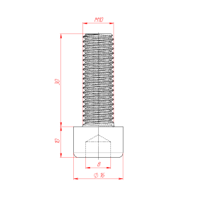 Винт М10x30 DIN912 (полуцилиндр) кл.пр. 8.8 изображение 1