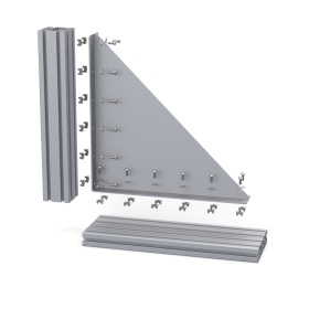Стальной большой сварной уголок 495х495 мм схема крепления на сухари с пружиной