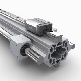 Применение станочного профиля 60х60 мм с каретками и направляющими