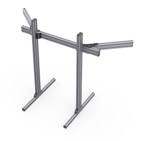 Компактный и жёсткий трипл-скрин для симрейсинга, серия 40 (паз 10 мм), анодированный.