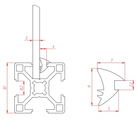 Чертёж 4122 резиновый уплотнитель