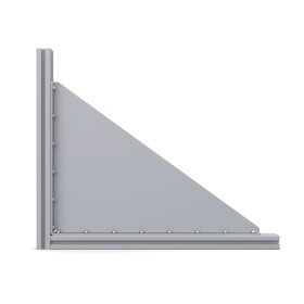 Прямоугольный уголок сталь с ребром жесткости на профиль серия 30