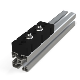 Пример установки кондуктора для сверления отверстий на профиль 40х40 мм