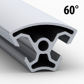 Анодированный радиусный профиль 30х30 угол 60 градусов