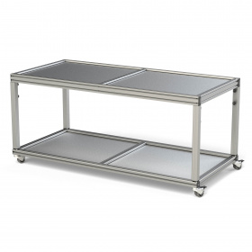 Передвижной стол 1500х700 мм для оборудования с регулируемой по высоте столешницей